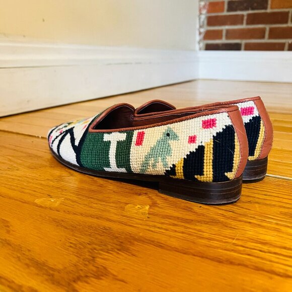 By Paige Anchor Needlepoint Loafers Size 10 - Picture 2 of 16